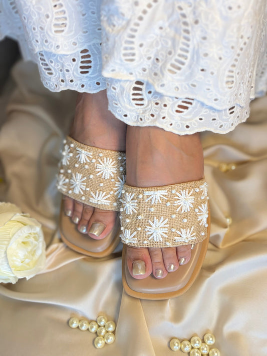 Phoolkari Charm Wedges Sandal Stories