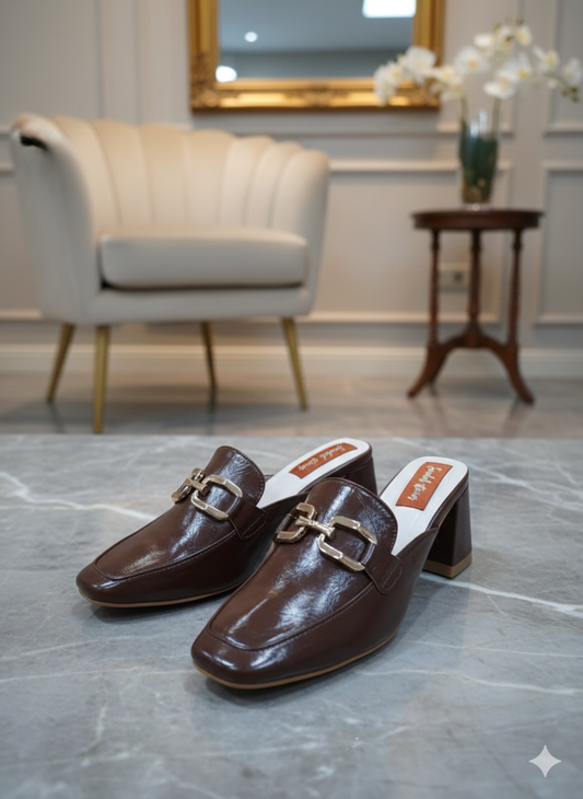 Aarohi Heritage Buckle Mules