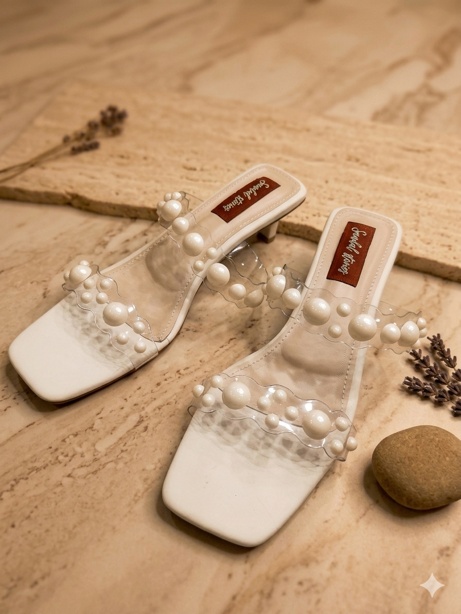 Moon Pearl Clear Heels