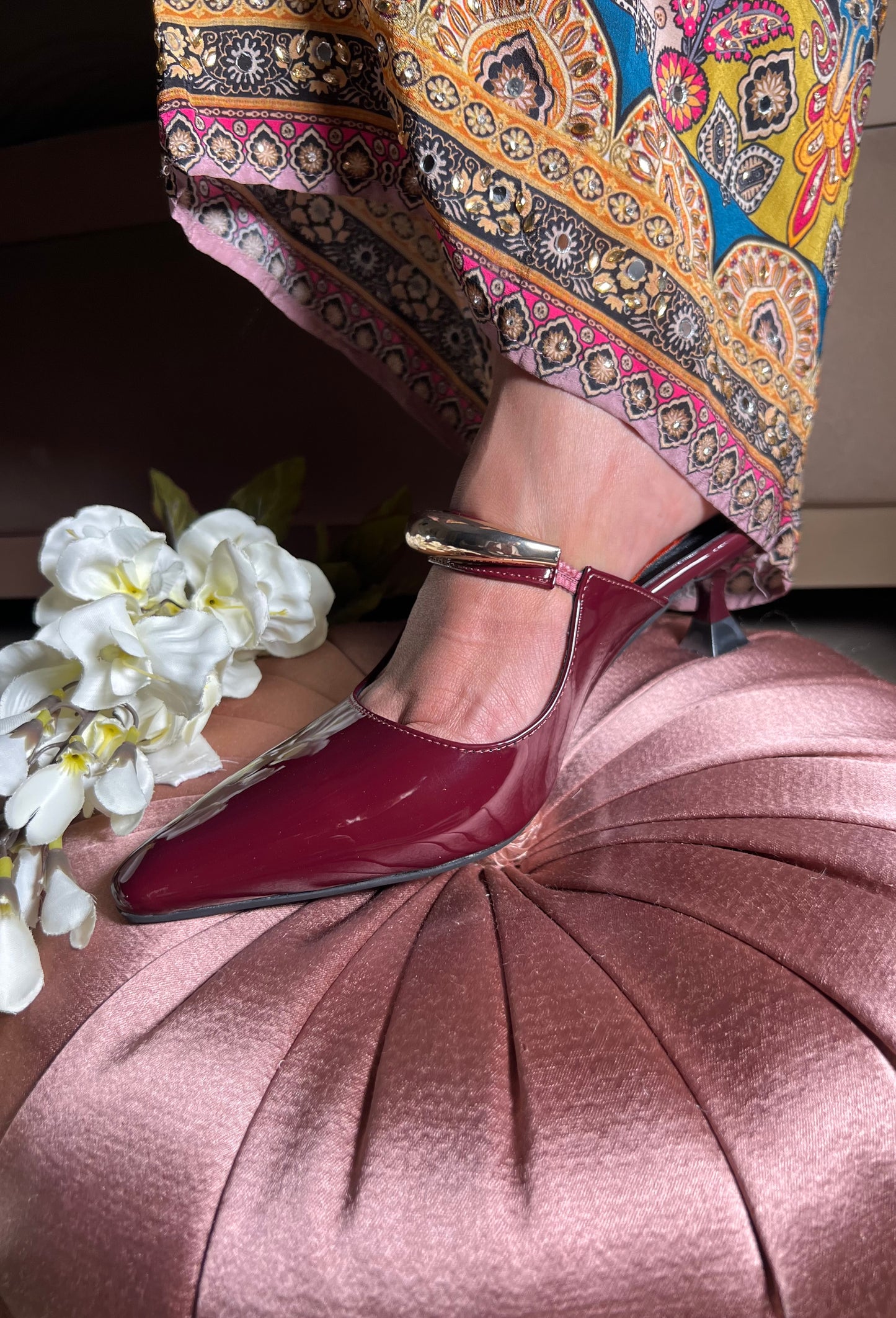 Red Wine Statement Heels