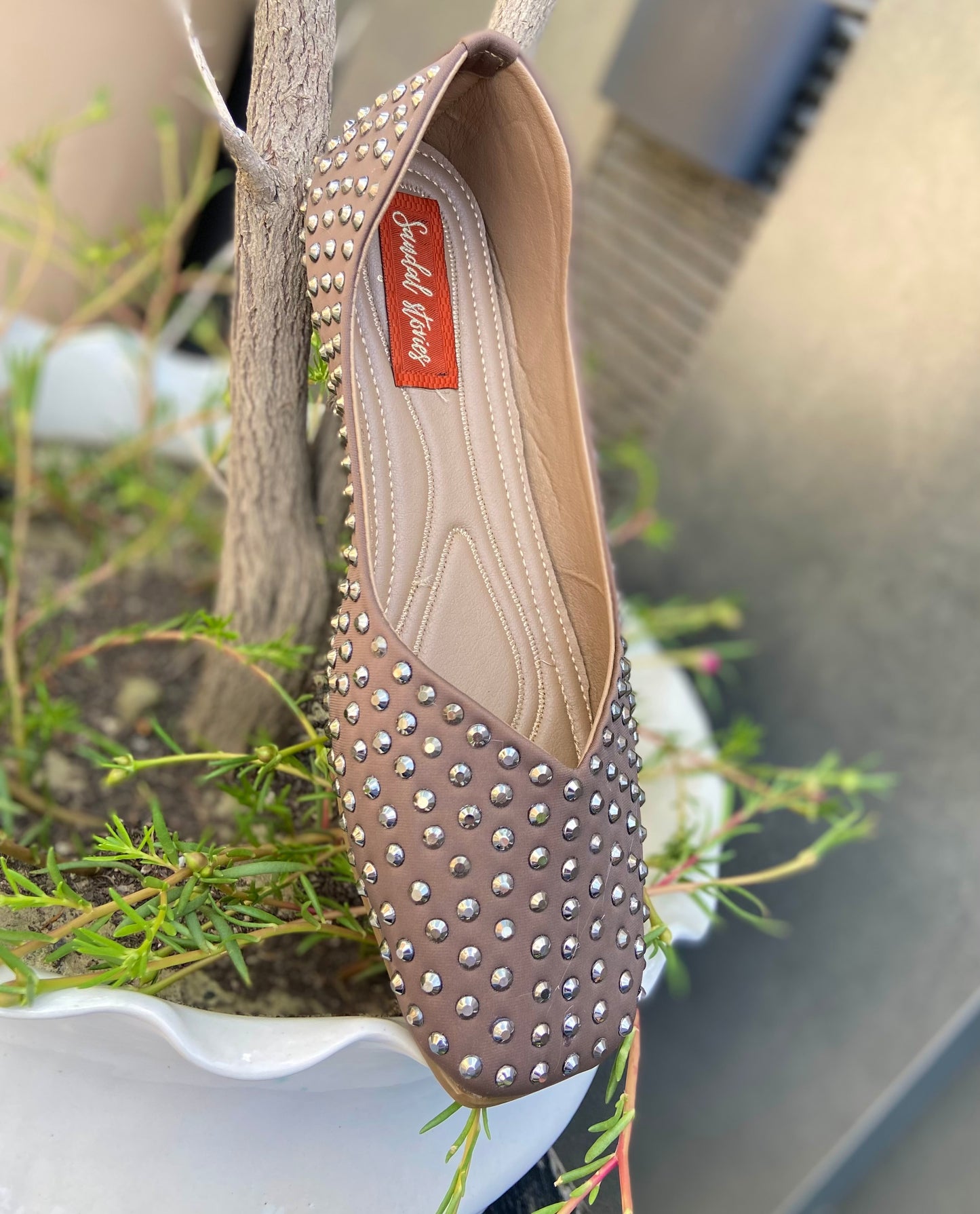 Studded Mocha Brown Moccasin