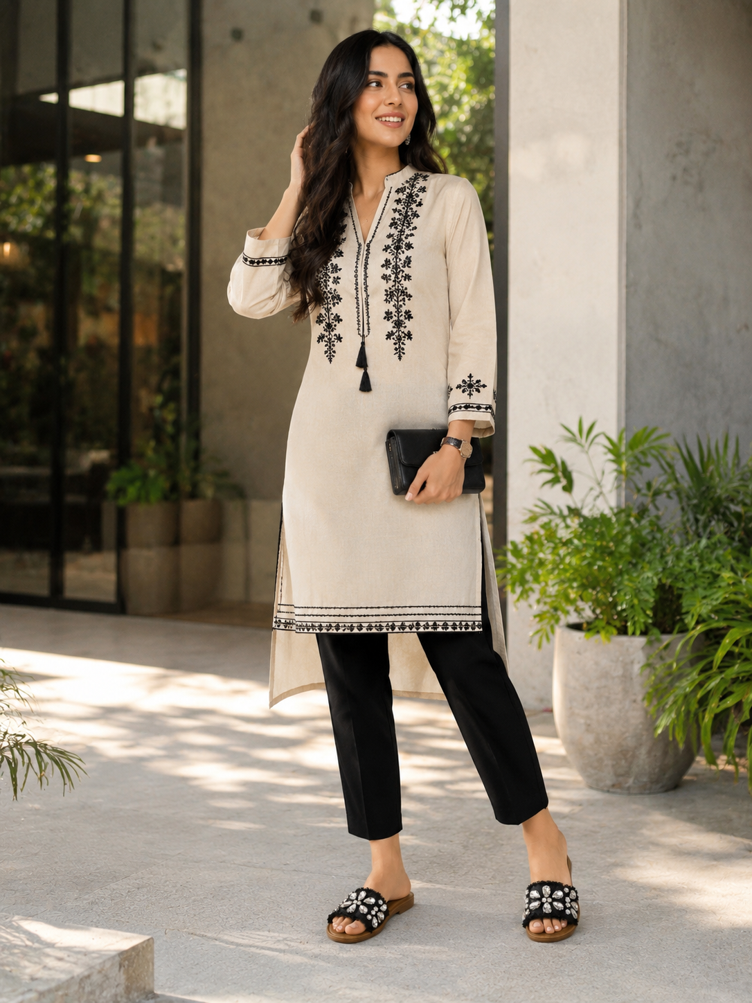 Midnight Glam Embellished Flats