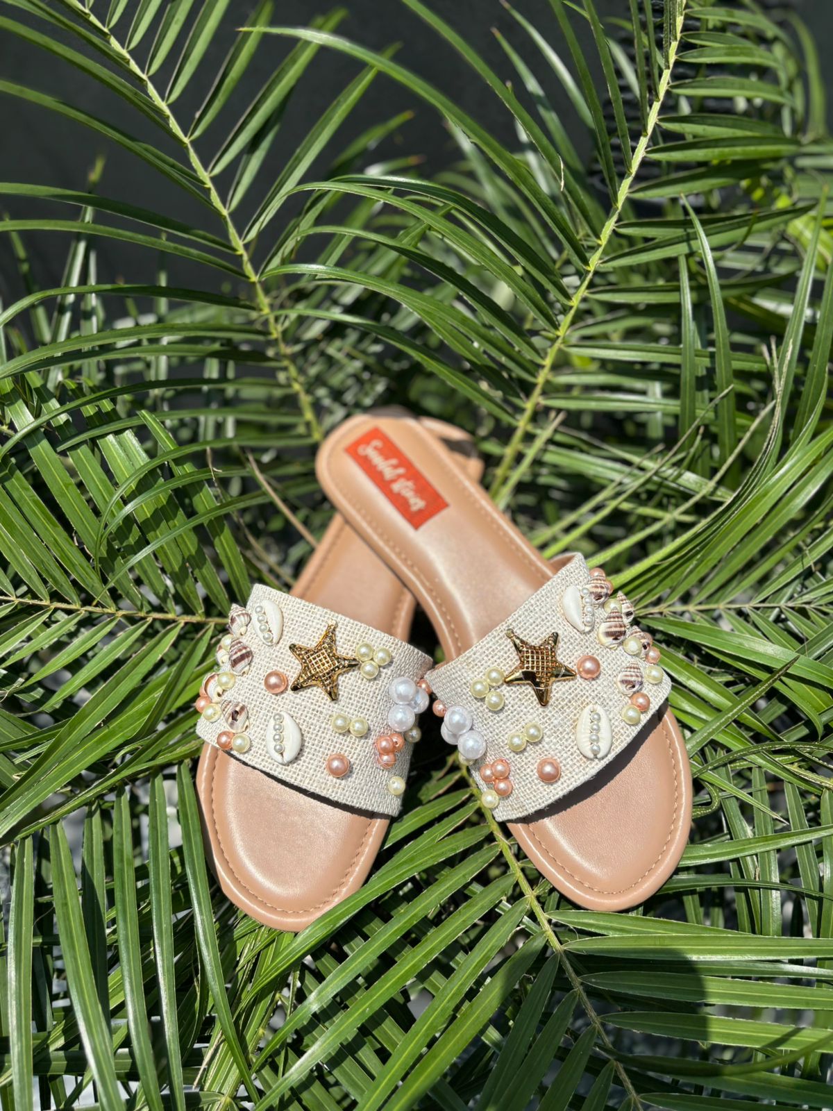 Seashell Embellished Slides Sandal Stories