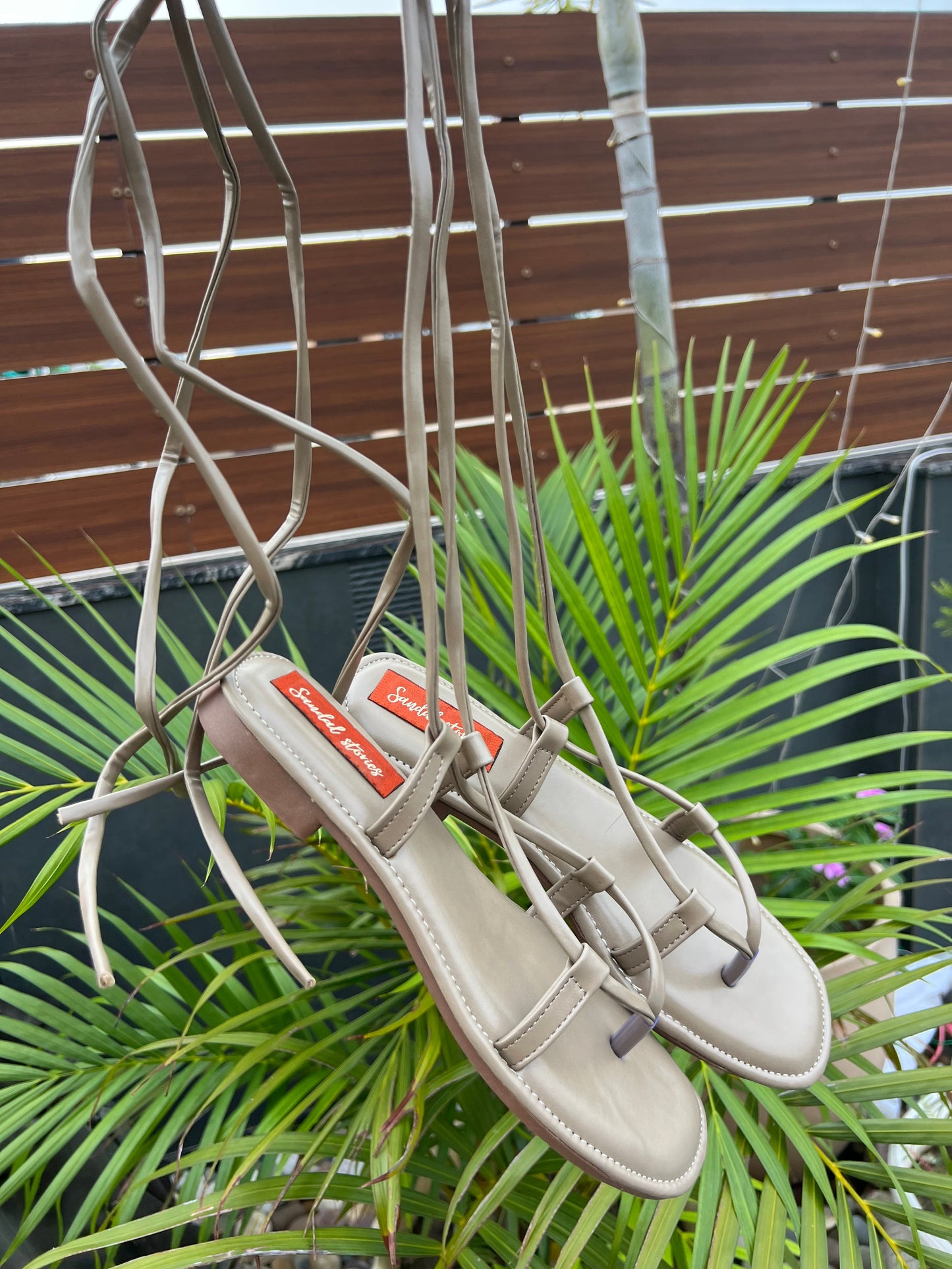 Olive Oasis Tie-Up Flats Sandal Stories