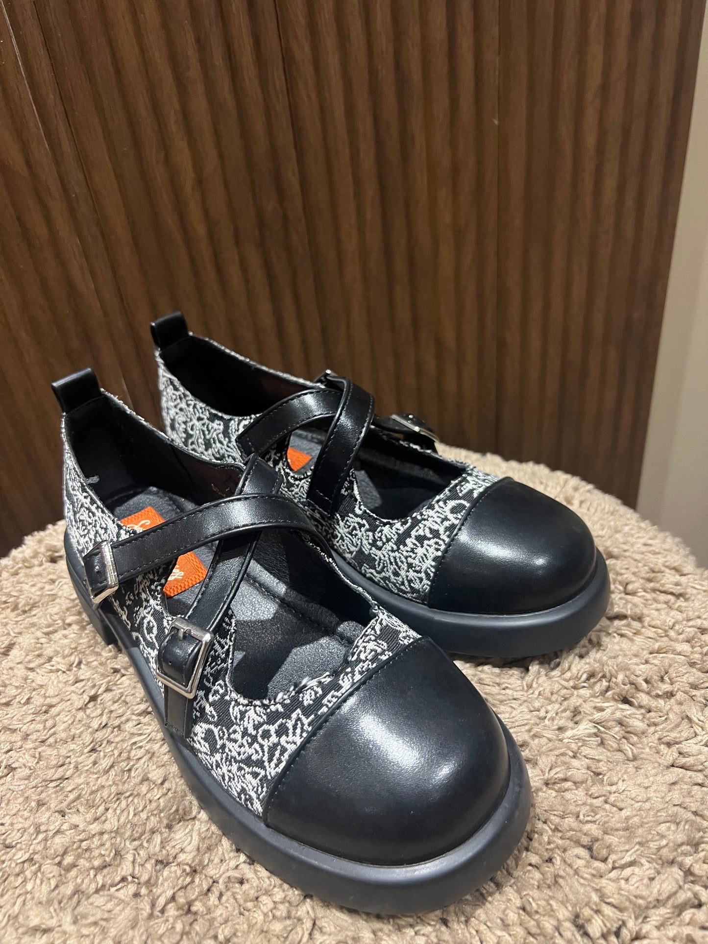 Monochrome Buckle Mary Janes