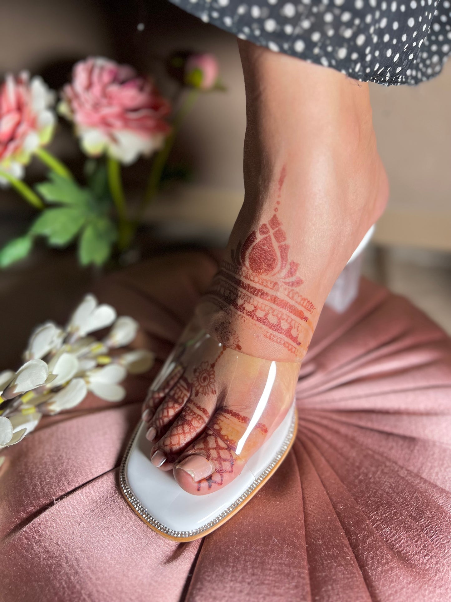 Crystal Chic Transparent Block Heels