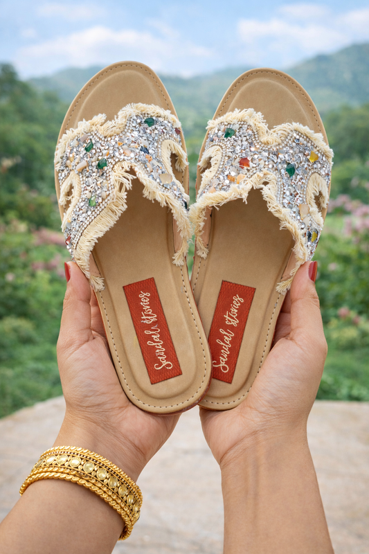 Zoya Embellished Comfort Slider Flats