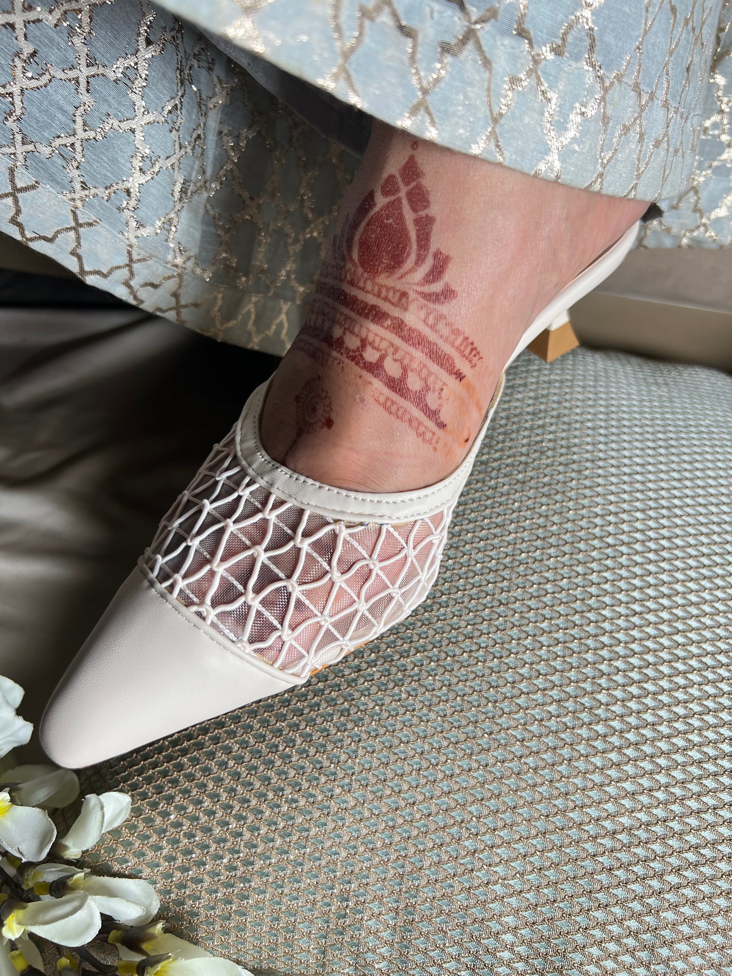 Ivory Mesh Dream Heels