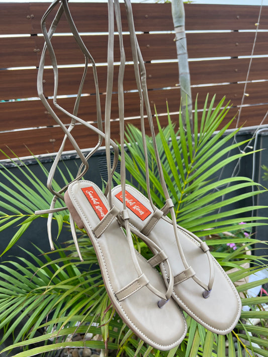 Olive Oasis Tie-Up Flats Sandal Stories