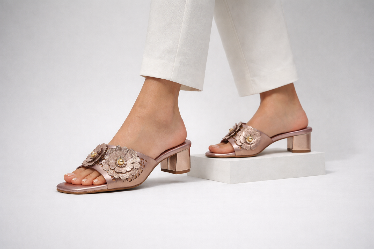 Livia Bloom Block Heels