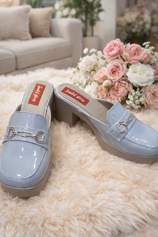 Luna Gleam Block Heel Mules