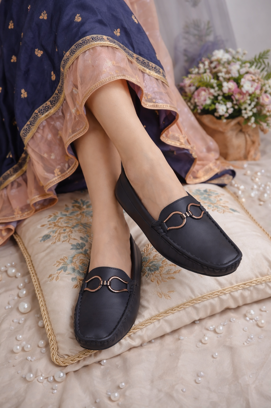 Midnight Navy Horsebit Loafers | Supreme Comfort