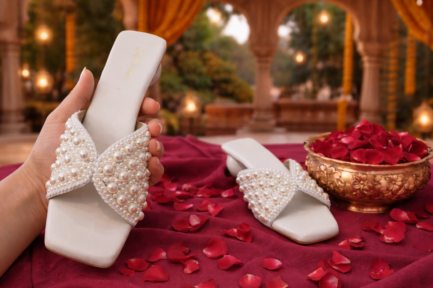 Aarohi Pearl Luxe Heels | 1.5 Inches