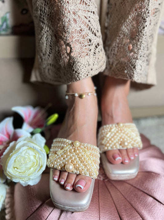 Ivory Luxe Pearl Wedges | 2 Inches