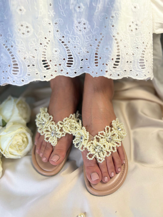 Pearl Blossom Flats Sandal Stories