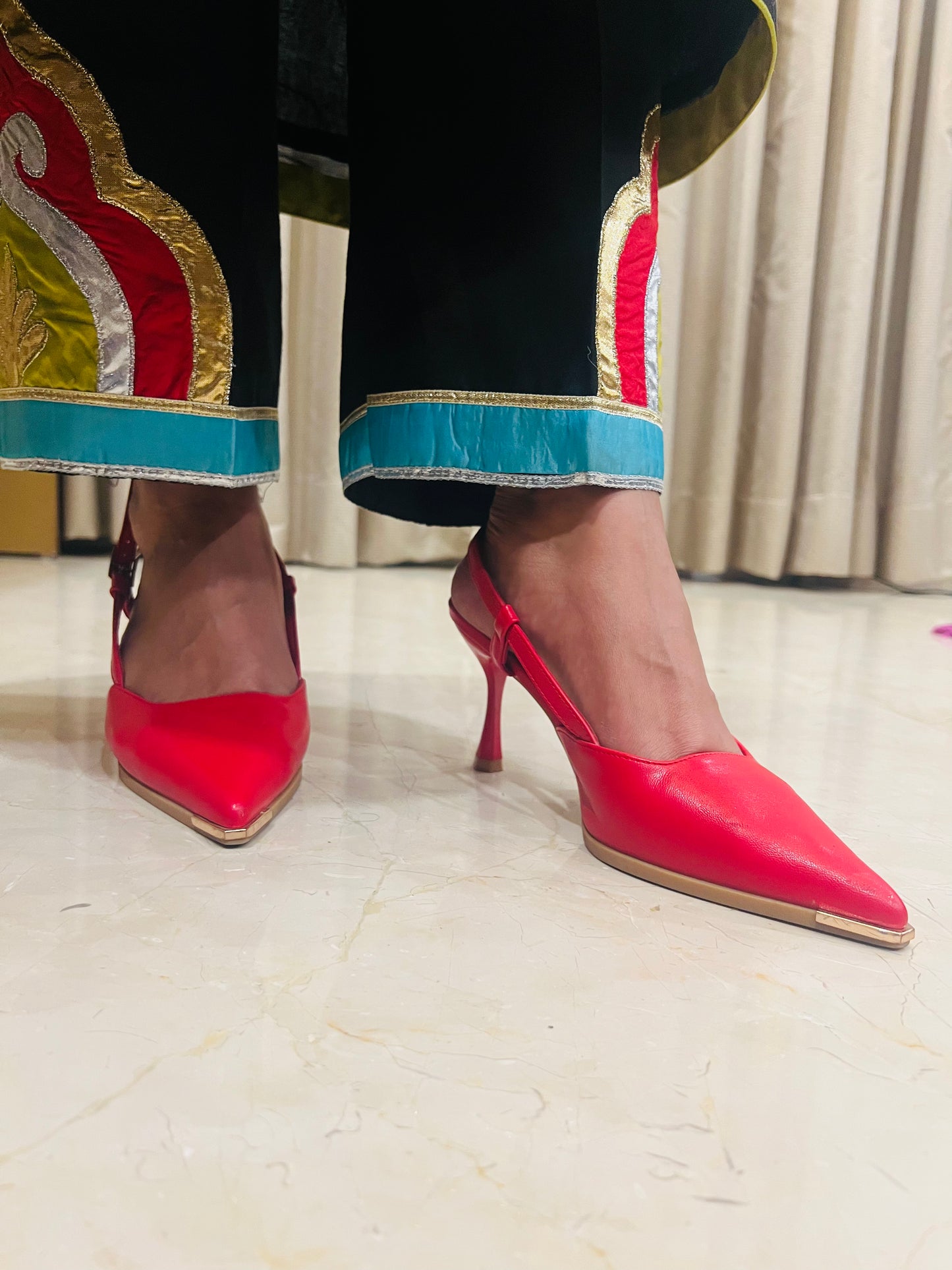Red Charm Heels Sandal Stories