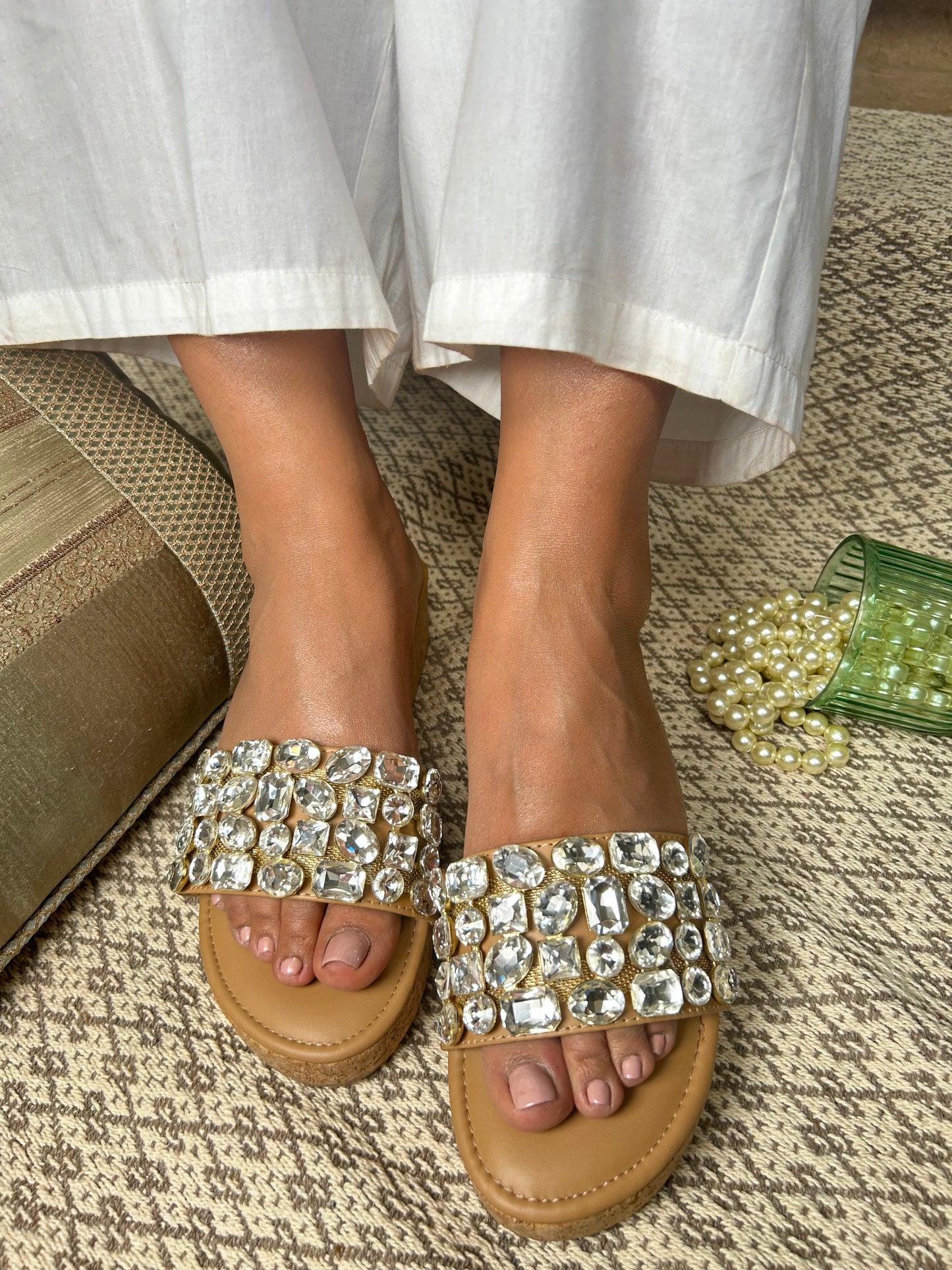Diamond Embellished Wedges