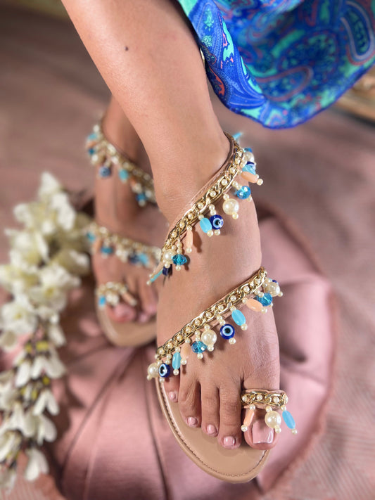 Evil Eye Protection Anklet Flats Sandal Stories