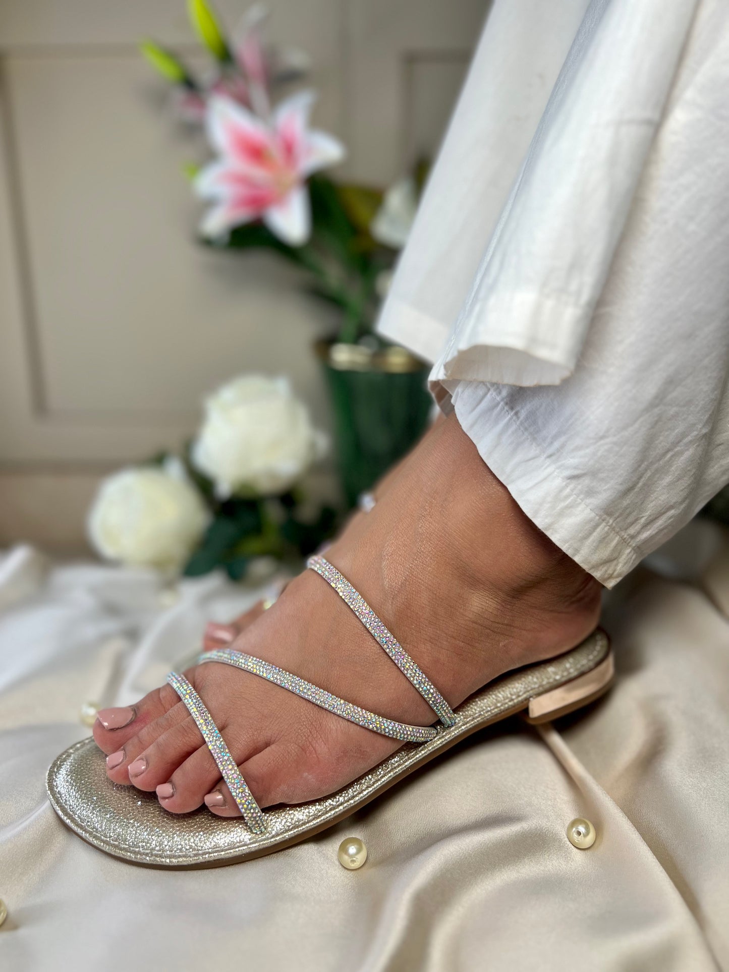 Embellished Slip-On Flats Sandal Stories