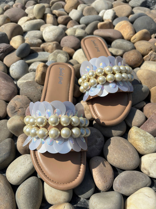 Lustrous Pearl Flats Sandal Stories