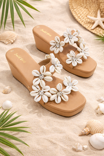 Seashell Bloom Wedges