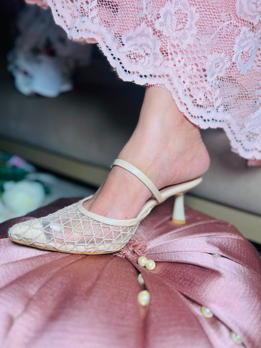 Mesh Glam Viral Heels