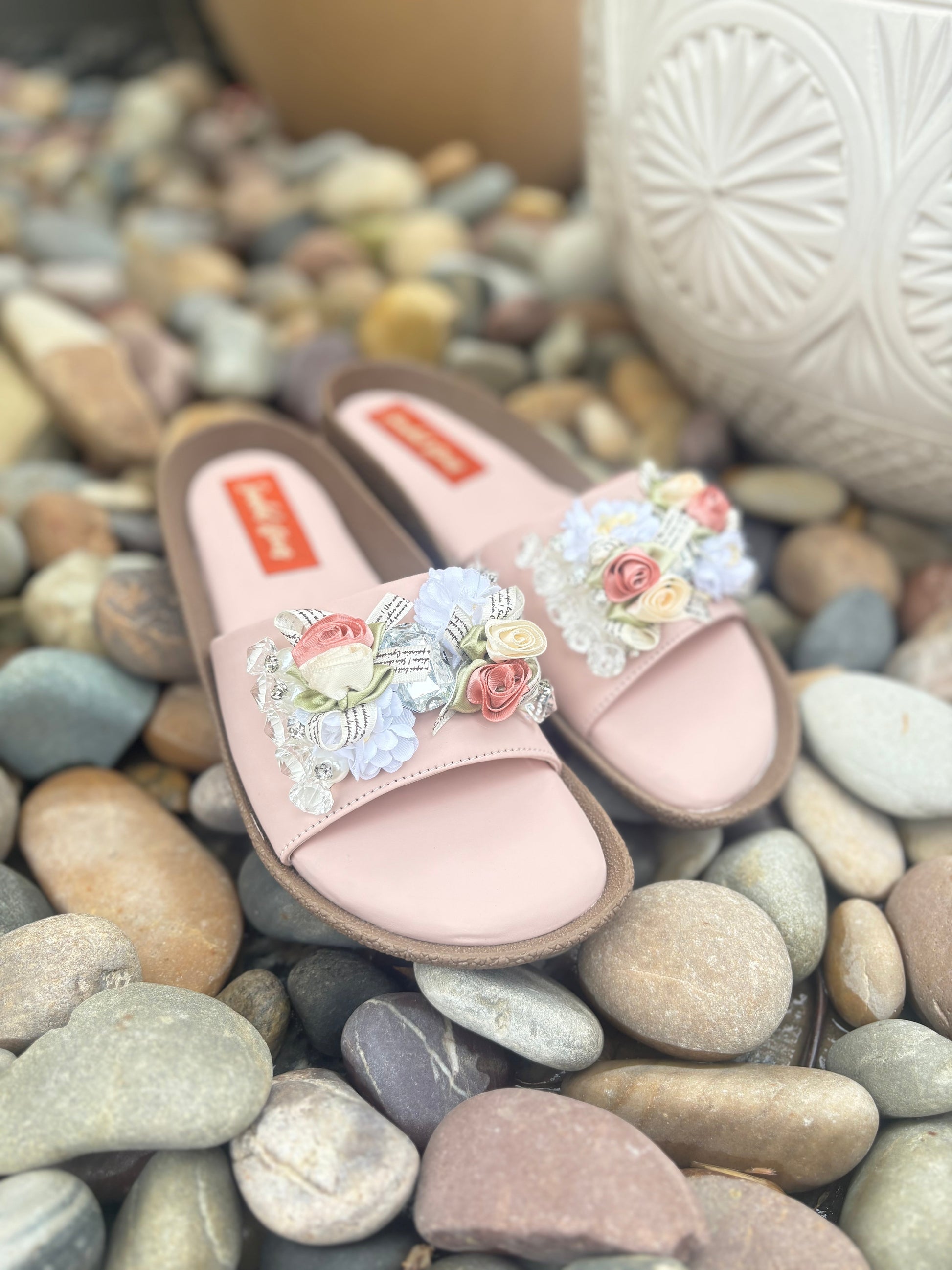 Blush Bloom Comfort Sliders Sandal Stories