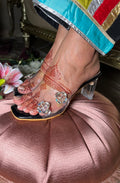 Crystal Bloom Clear Heels