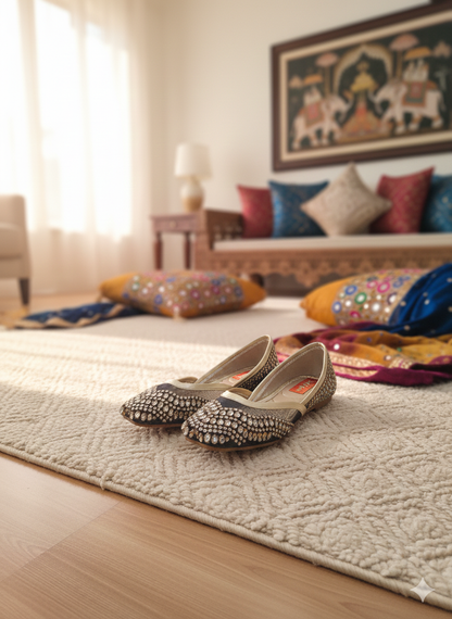 Sheer Zardosi Mesh Juttis