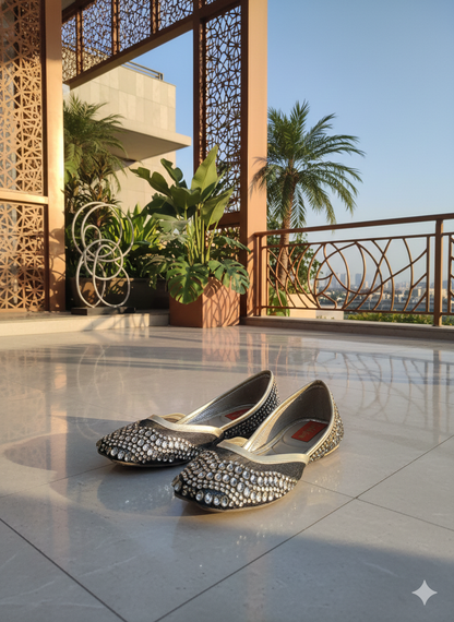 Sheer Zardosi Mesh Juttis