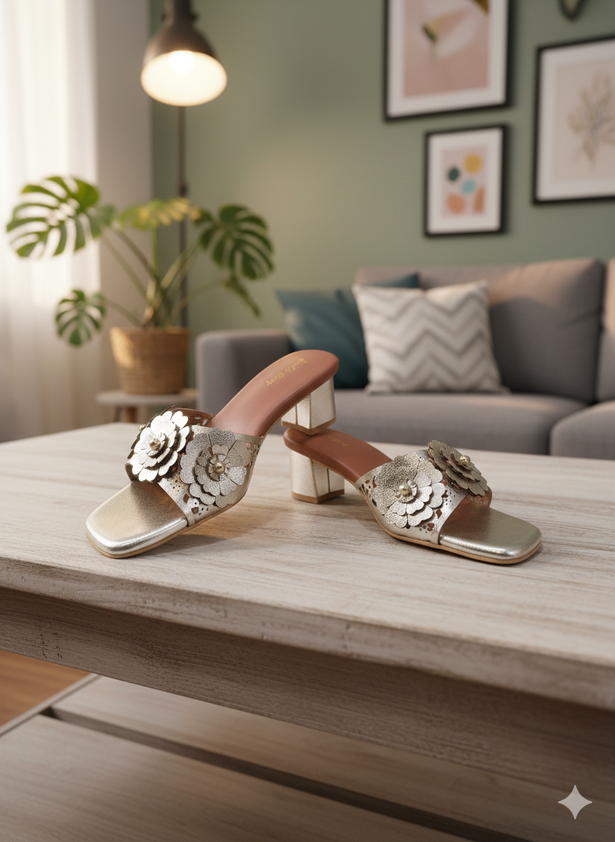 Livia Bloom Block Heels