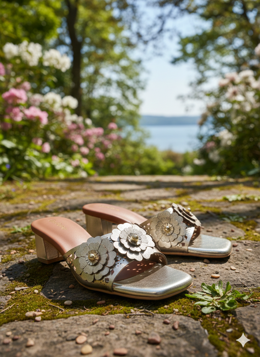 Livia Bloom Block Heels