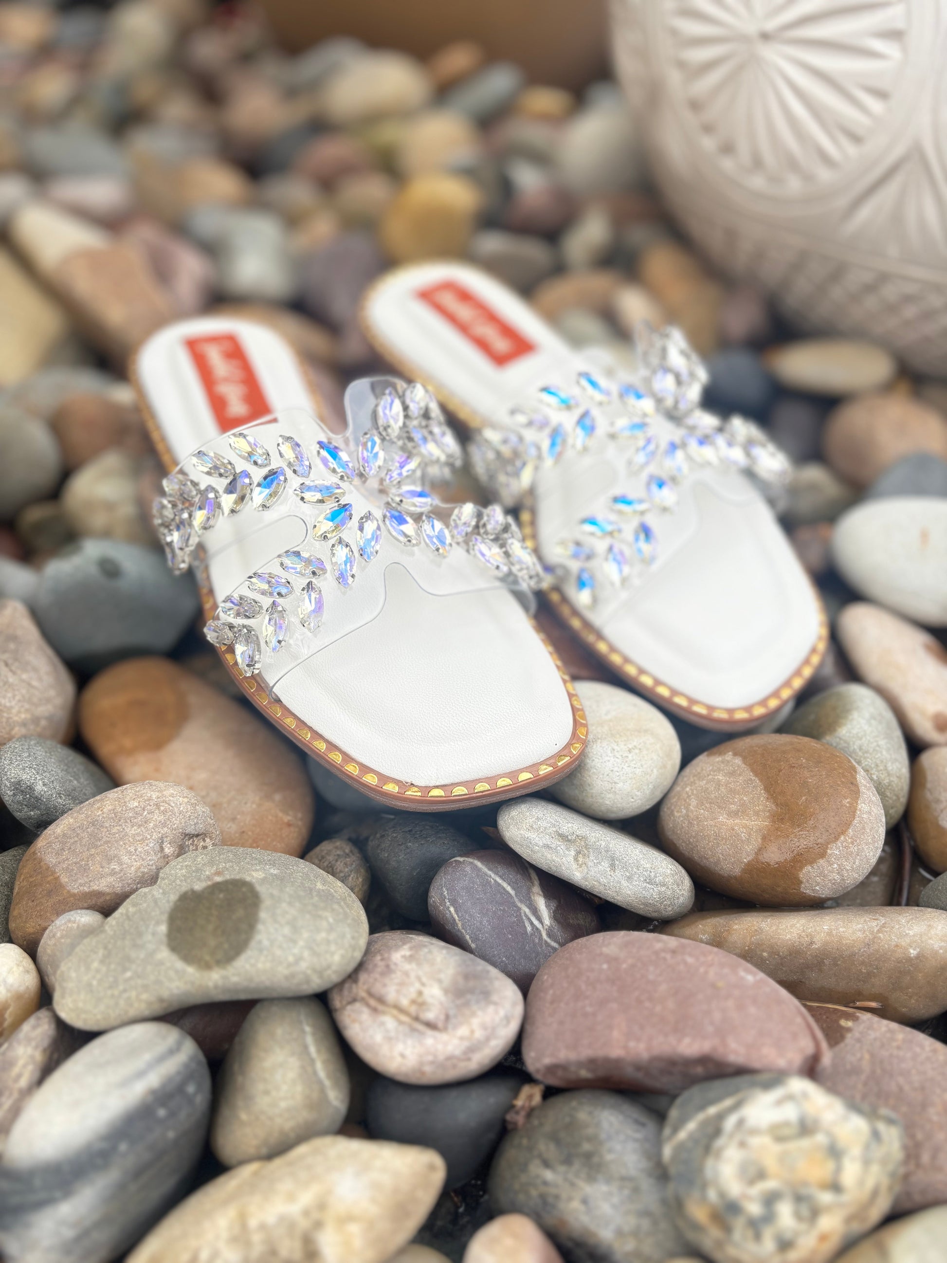 Crystal Bloom Slides Sandal Stories