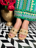Beige Studded Platform Wedges | 2.5 Inches