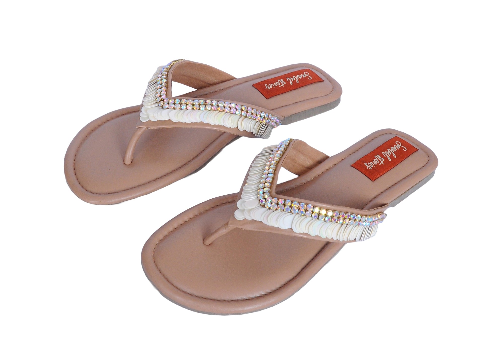 Sequin Dazzle V-Flat Sandal Stories