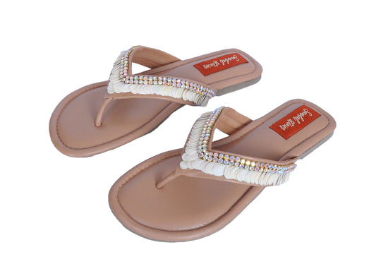 Sequin Dazzle V-Flat Sandal Stories