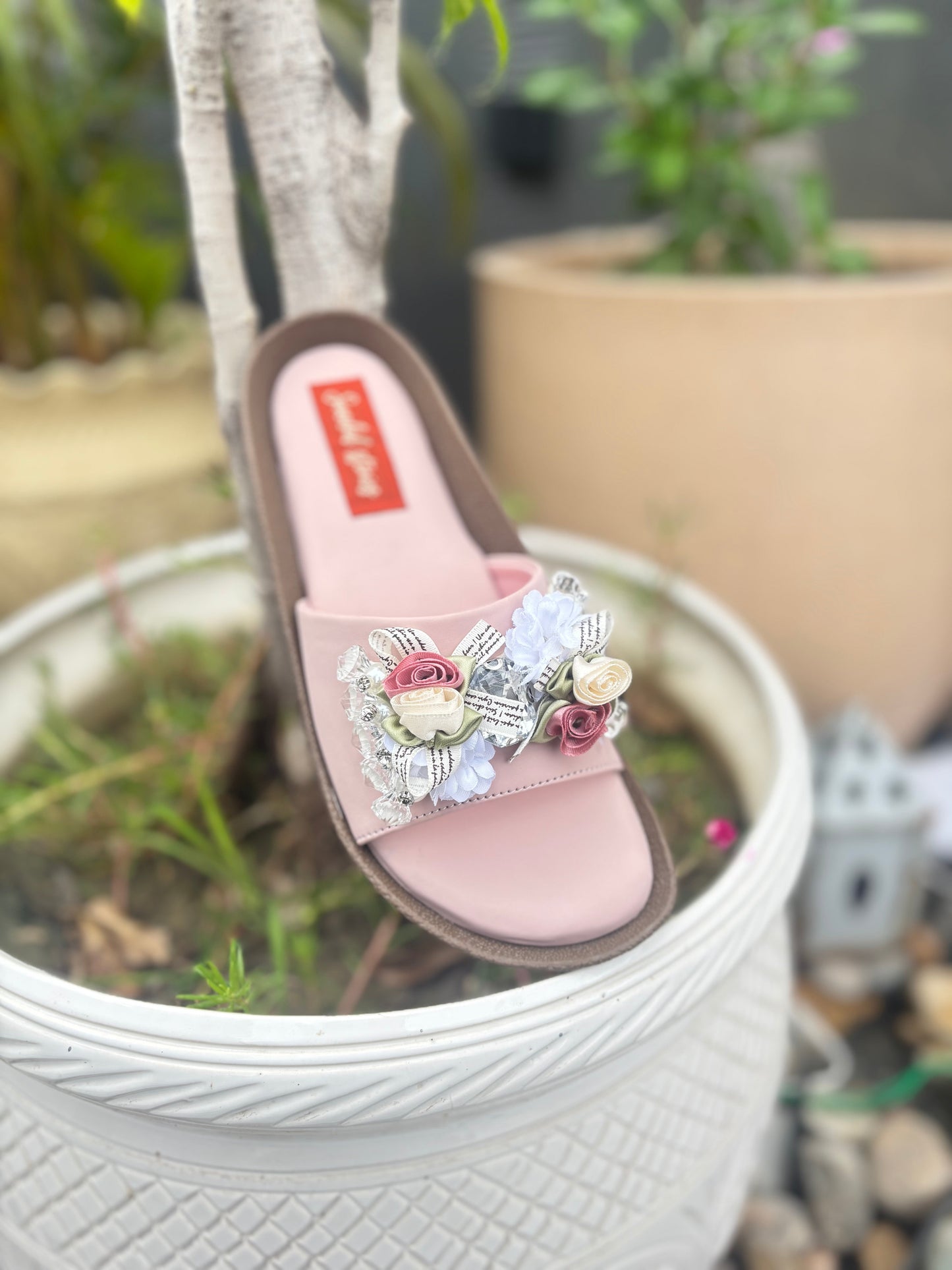 Blush Bloom Comfort Sliders Sandal Stories