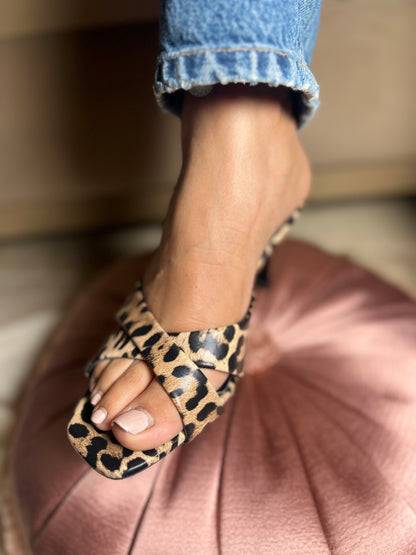 Leopard Luxe Crossover Heels