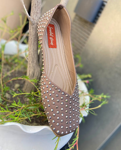 Studded Mocha Brown Moccasin