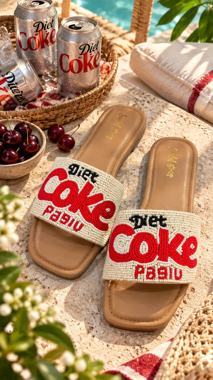Diet Coke Paglu Beaded Statement Slides
