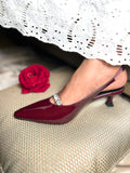 Wine Red Slingback Heel