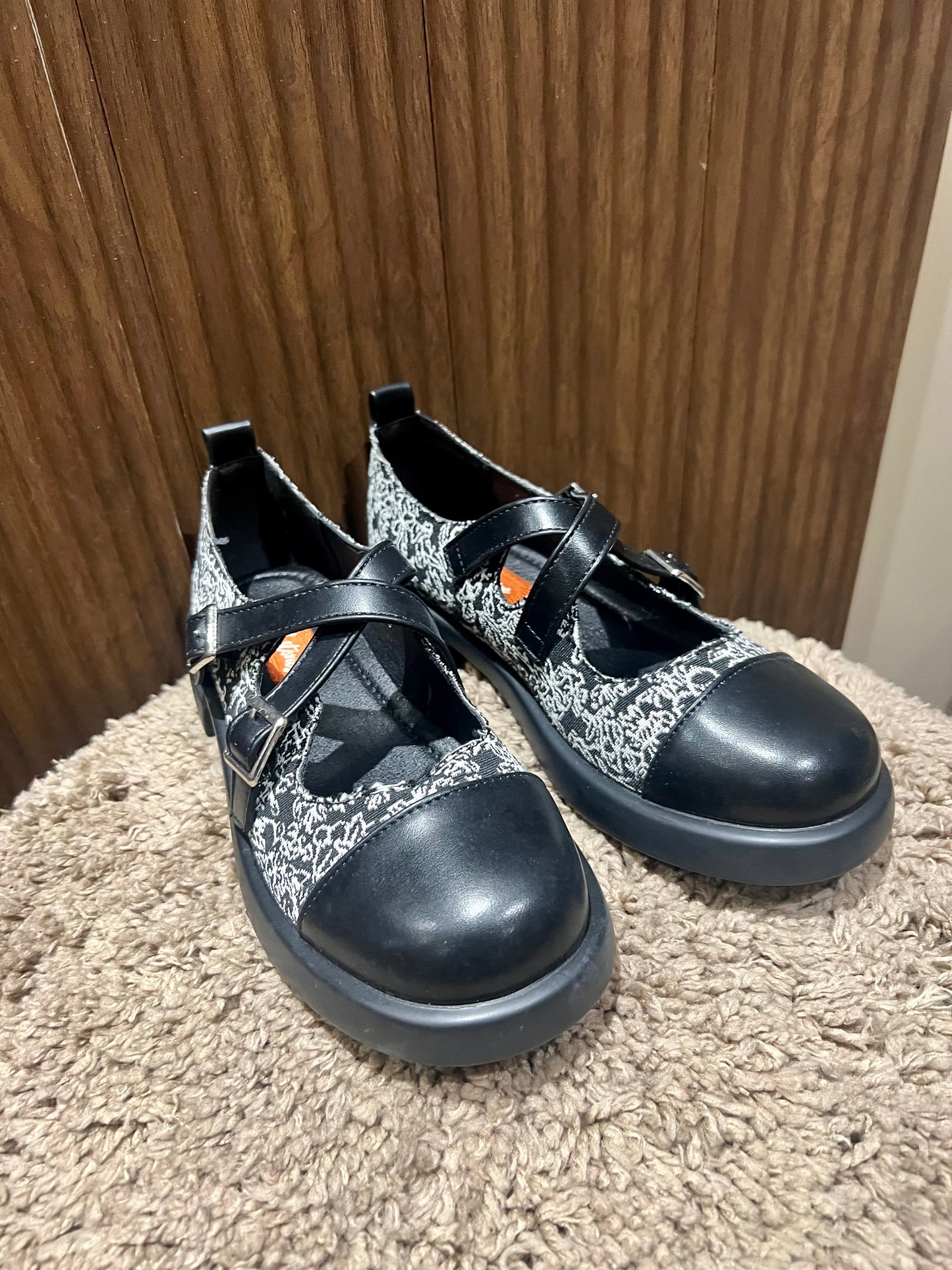 Monochrome Buckle Mary Janes