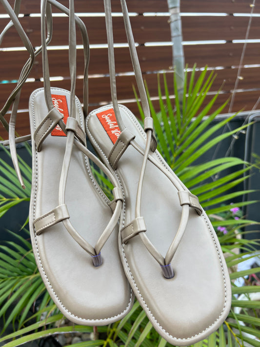 Olive Oasis Tie-Up Flats Sandal Stories