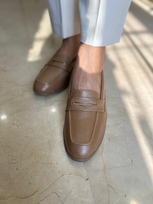 Beige Classic Loafers