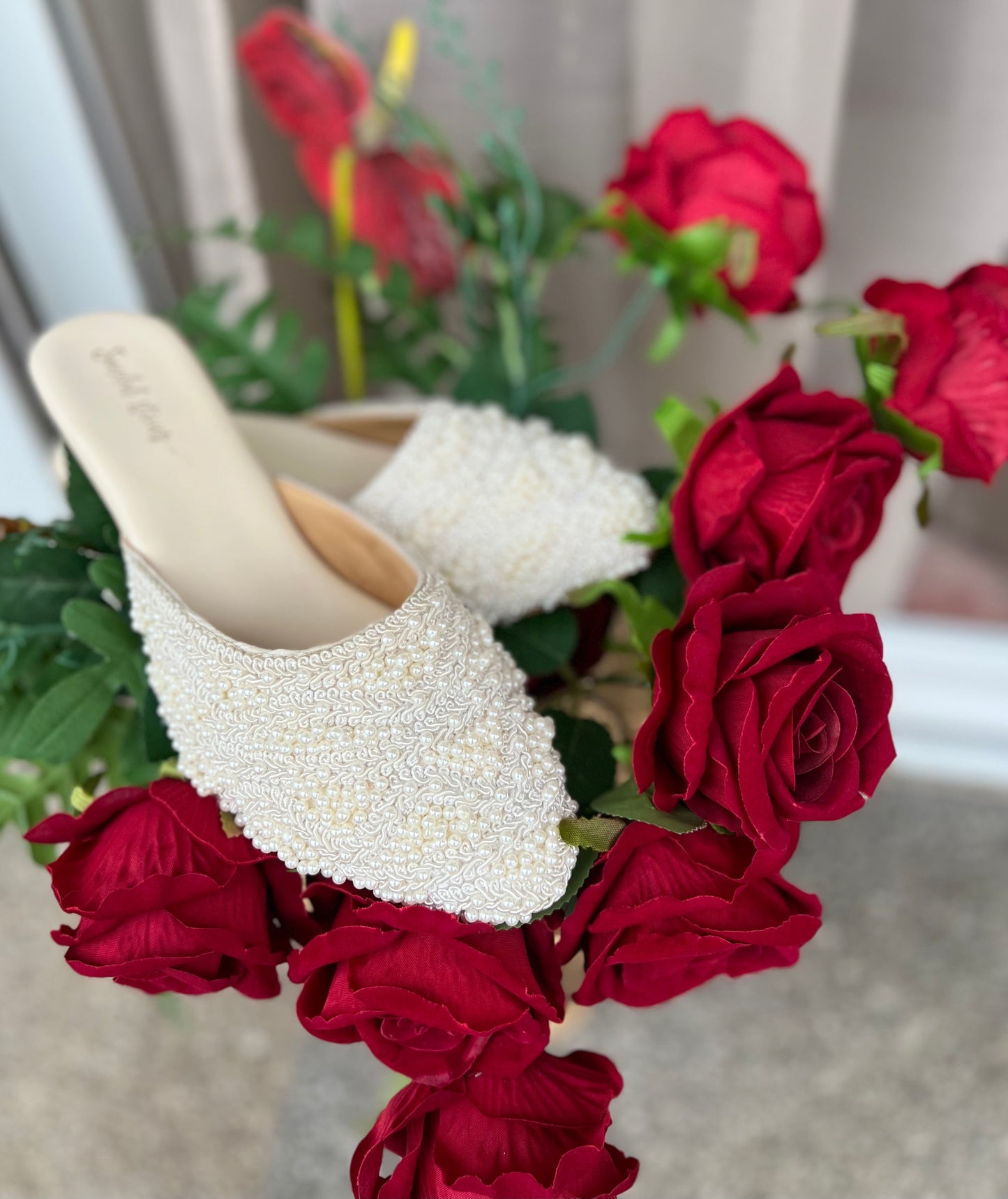 Pearl Embellished Mules Sandal Stories