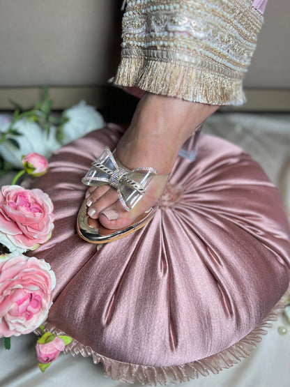 Crystal Bow Transparent Heels