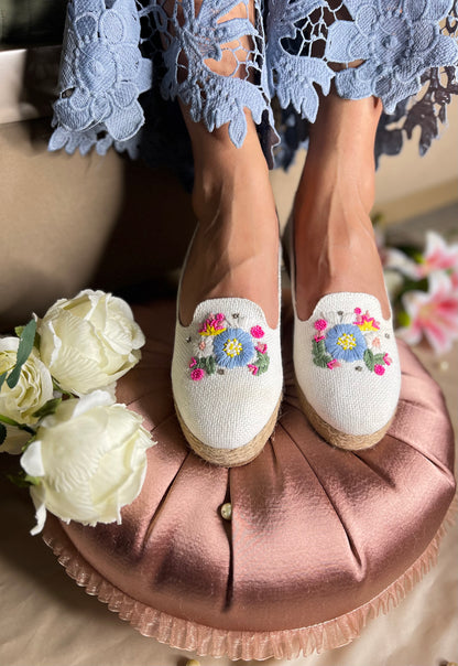 Bloom Embroidered Espadrilles (1 inch platform)