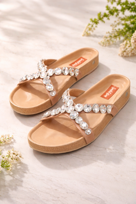 Embellished Comfort Cork Sliders