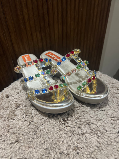 Rainbow Crystal Wedge Slides