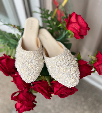 Pearl Embellished Mules Sandal Stories